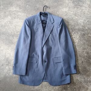 Vintage Oakton Blazer Jacket Mens 40 Gray Suit Vest Wool Knit 90s Retro